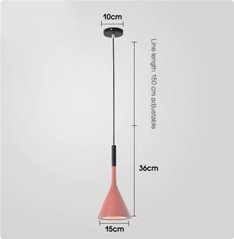 Nordic Minimalism Aluminum Horn Chandelier Restaurant Bar Lamp