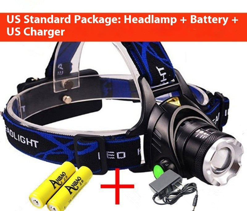 Rechargeable Strong Light Induction Headlight T6 High Power