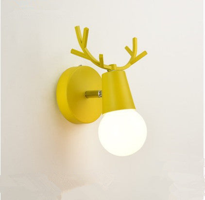Deer head wall light