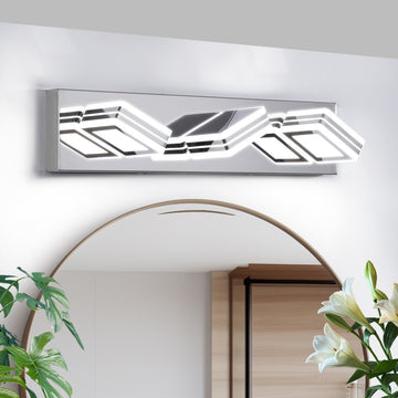 Modern Dimmable Vanity Lights For Bathroom LED 3 Light Bathroom Lights Over Mirror Chrome Bath Wall Lighting