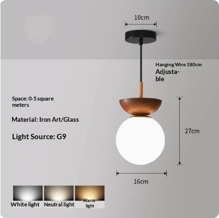 New Log Hallway Corridor Balcony Ceiling Lamp