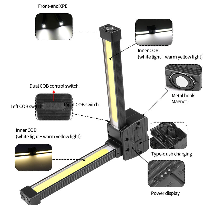 Fashion New Double-sided Foldable Maintenance Light