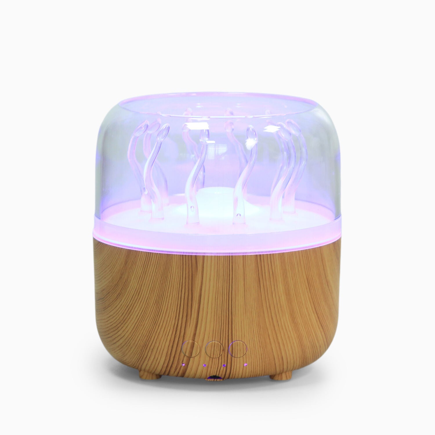 Wood Grain Rotating Dynamic Spray Jellyfish Ambience Light