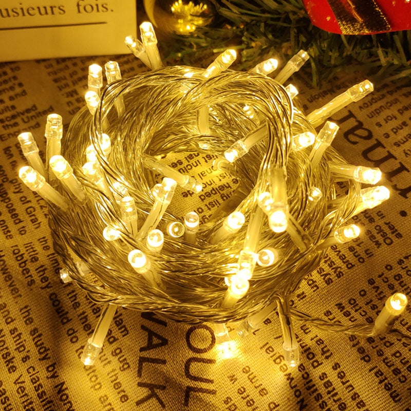 Warm White String Lights, LED Ice Bar Light 10m 400mm Curtain Light Modes With End-to-End Plug, Waterproof Fairy Lights For Bedroom Wall Wedding Party Decorations