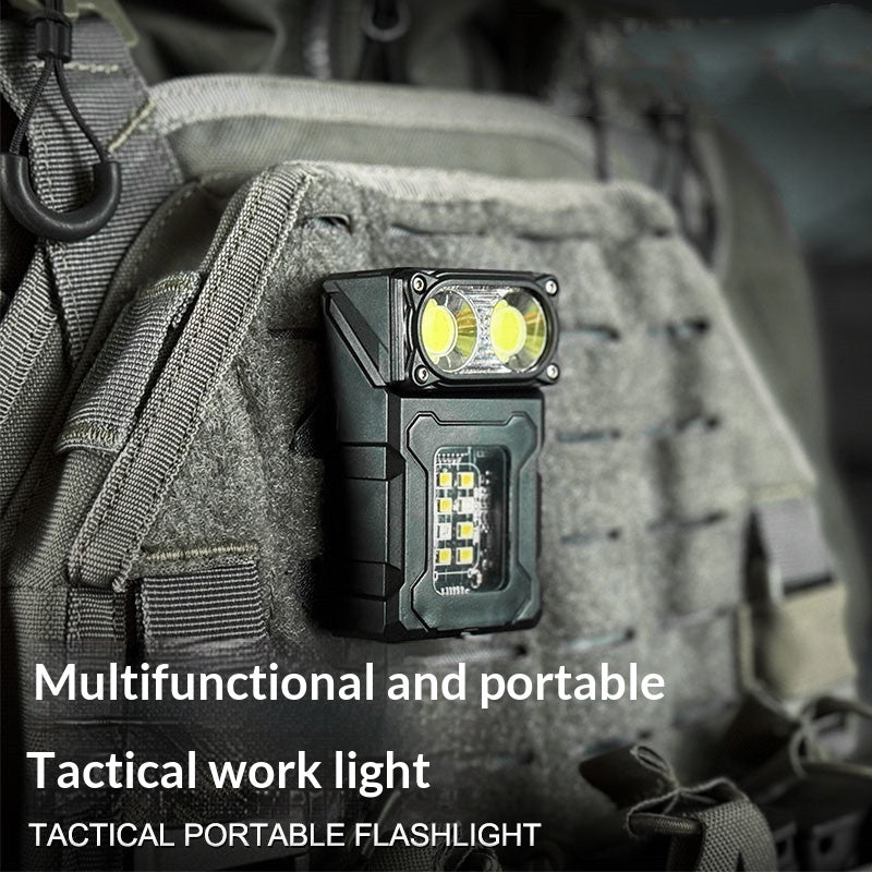 Multi-functional Tactical Work Tactical Vest LED Mini Light For Illumination And Signaling Outdoor Pack-mounted Flashlight