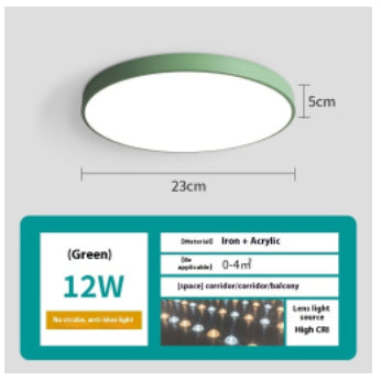 Led Ceiling Light Simple Living Room Round Nail Lamp For Domestic Use