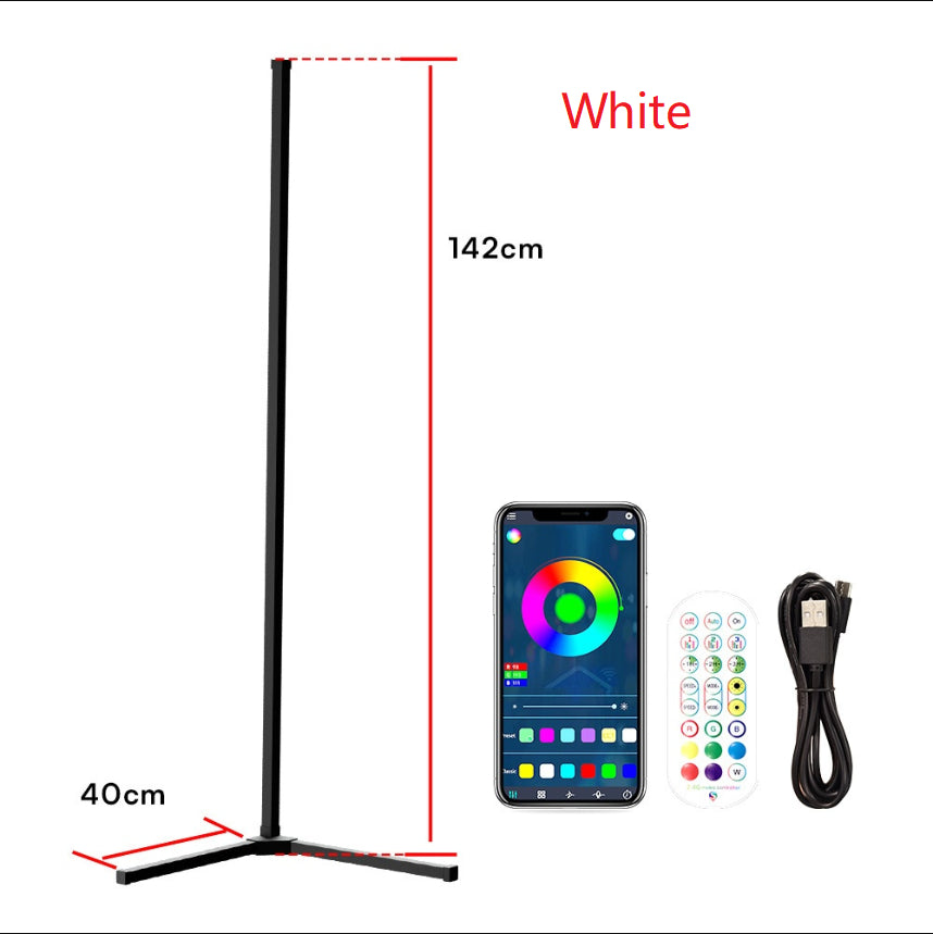 Floor Ambience Light RGBIC Corner Lamp Three-section Splicing