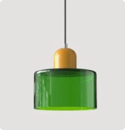 Cream Wind Round Glass Small Droplight