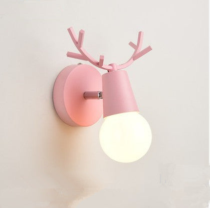 Deer head wall light