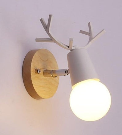 Deer head wall light