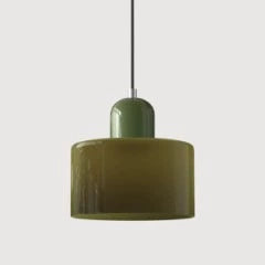 Cream Wind Round Glass Small Droplight