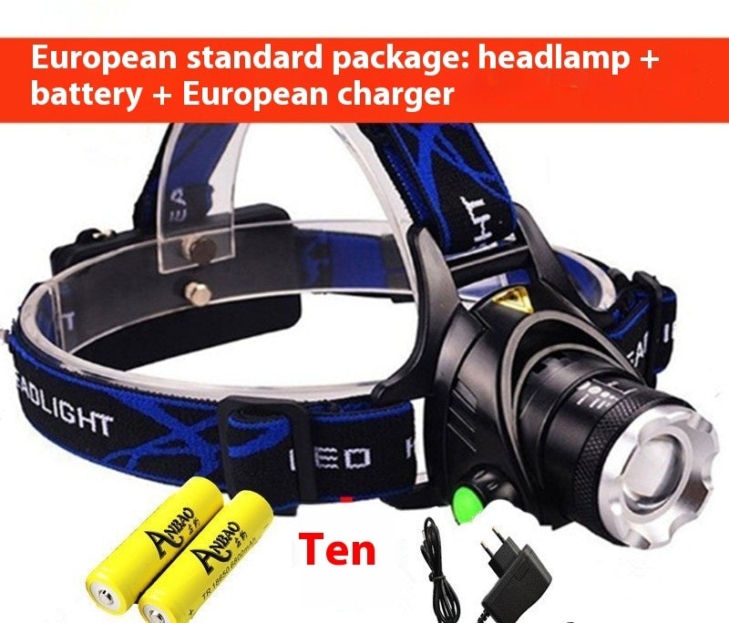 Rechargeable Strong Light Induction Headlight T6 High Power