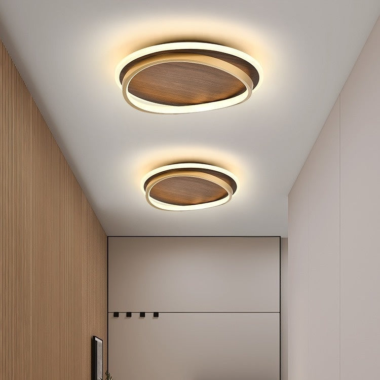 Master Bedroom Simple Ceiling Lamp The Pattern Of Walnut Nordic