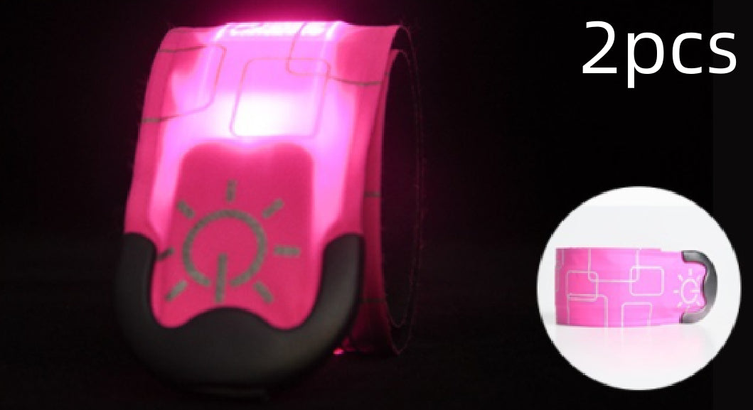 Nylon LED Sports Bracelet Luminous Toy Wrist Strap Band Wristband Light Bracelet Glowing Armband For Children Kids For Running