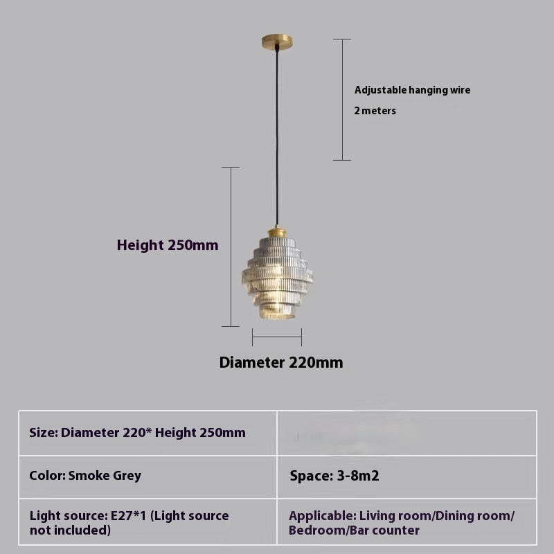 Modern Light Luxury Simple Ancient Bar Clothing Store Hallway Corridor Small Droplight