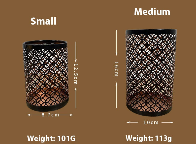 Wrought Iron Candlestick Three-piece Crafts Ornament Decoration Living Room Bedroom
