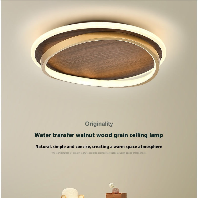 Master Bedroom Simple Ceiling Lamp The Pattern Of Walnut Nordic