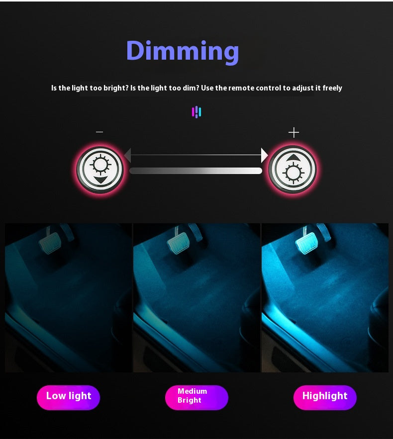 Car Atmosphere Light Car Interior Retrofitting Wireless Magnetic Led Atmosphere Light