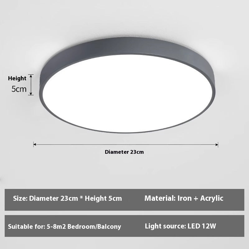 Led Ceiling Light Simple Living Room Round Nail Lamp For Domestic Use