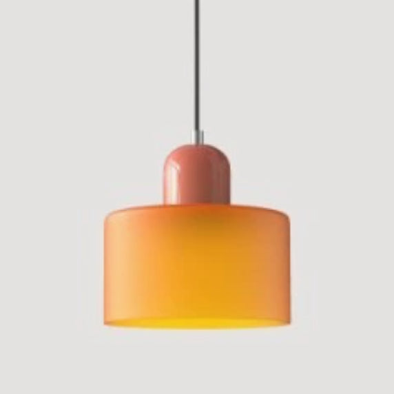 Cream Wind Round Glass Small Droplight