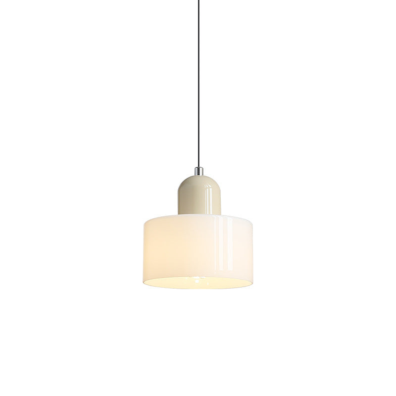 Cream Wind Round Glass Small Droplight