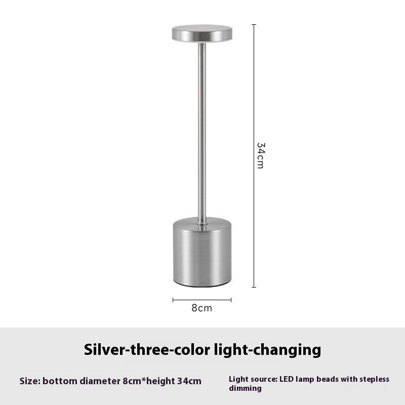 LED Rechargeable Bedside Dining Table Small Night Lamp