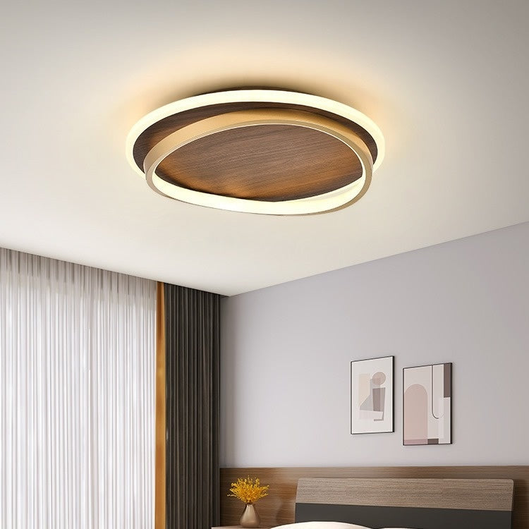 Master Bedroom Simple Ceiling Lamp The Pattern Of Walnut Nordic
