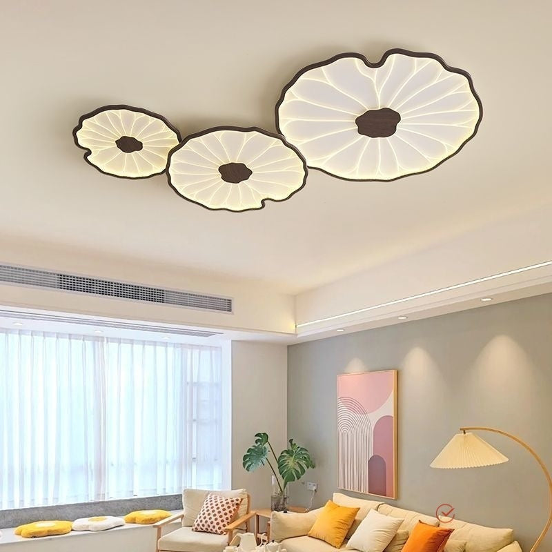 Lotus-leaf Ceiling Light A Minimalist Modern Luminaire For Lobbies And Halls