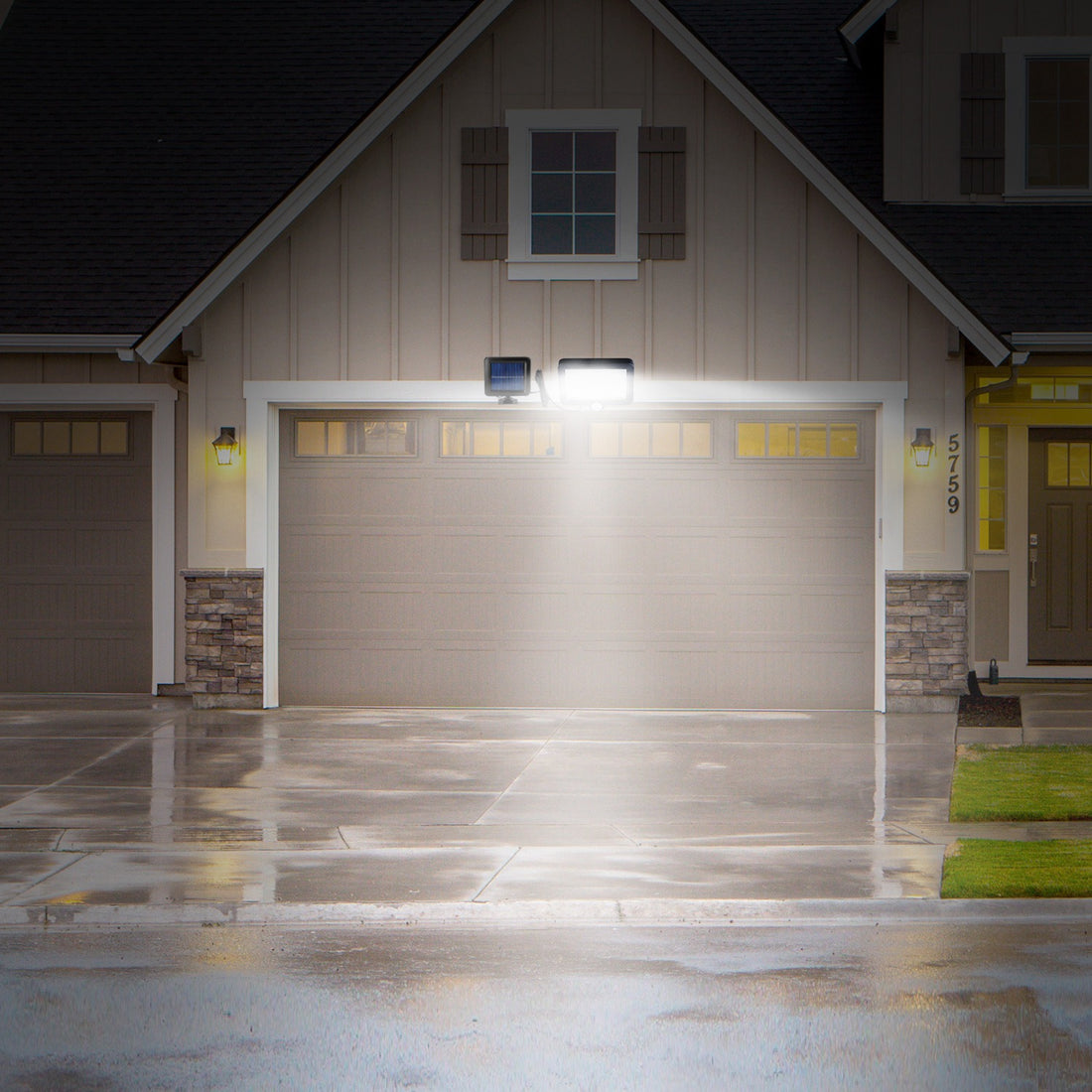 Solar Powered Wall Lights Outdoor Motion Sensor Lamp IP65 Waterproof Dusk To Dawn Sensor Light For Front Door Deck