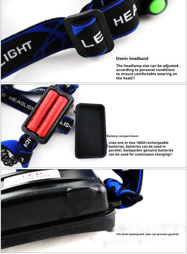 Rechargeable Strong Light Induction Headlight T6 High Power