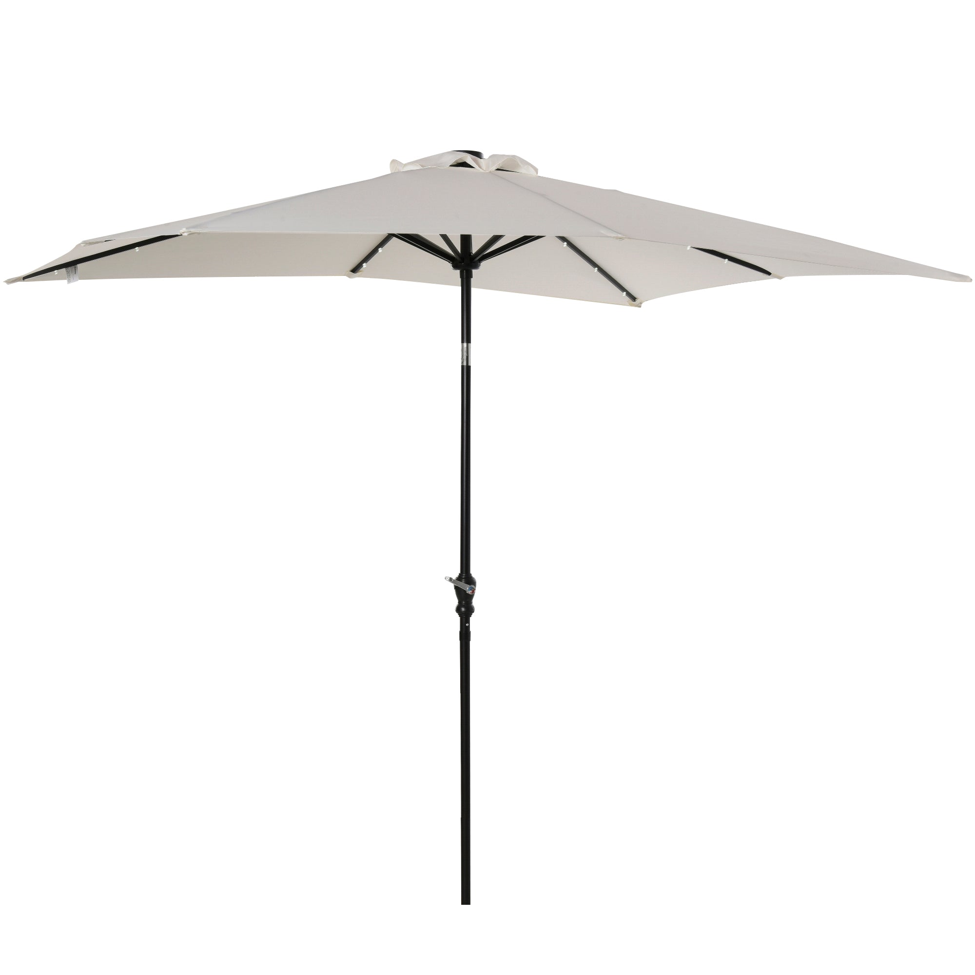 Patio Umbrella with Solar LED Lights for Backyard, Pool and Deck