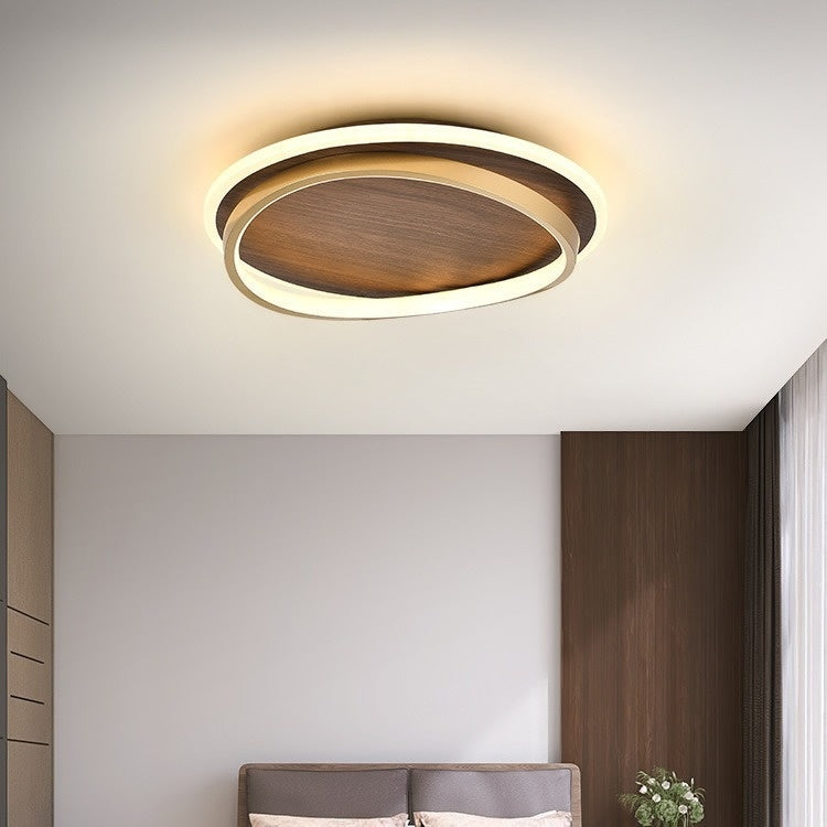 Master Bedroom Simple Ceiling Lamp The Pattern Of Walnut Nordic