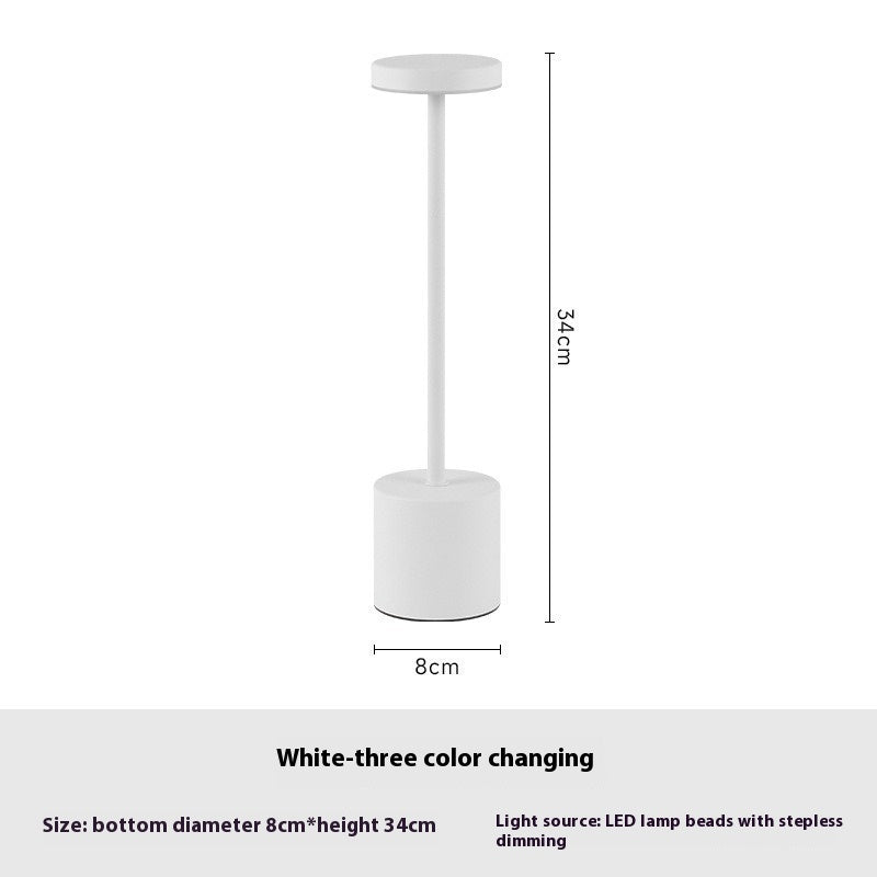 LED Rechargeable Bedside Dining Table Small Night Lamp