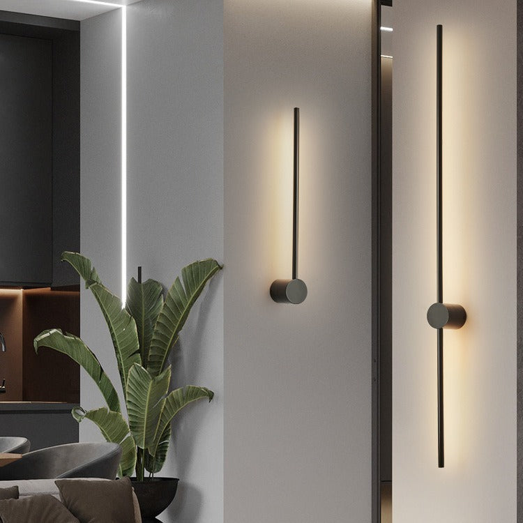 Rotatable Minimalist Strip Wall Lamp Simple Modern Living Room Wall Light Bulb
