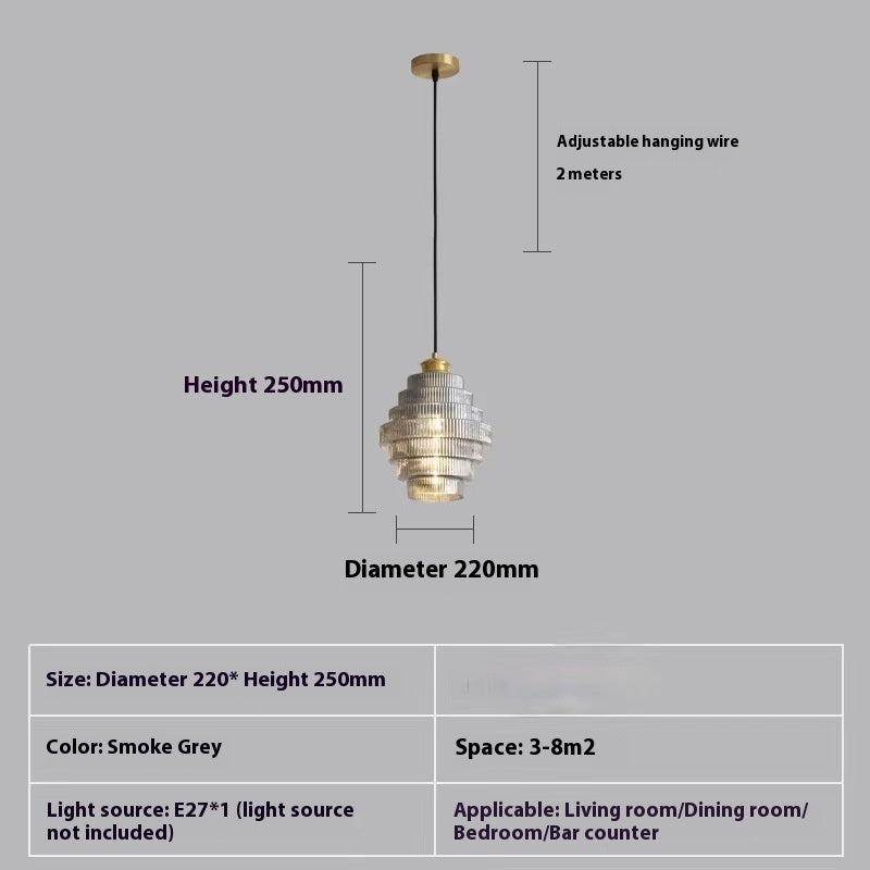 Modern Light Luxury Simple Ancient Bar Clothing Store Hallway Corridor Small Droplight