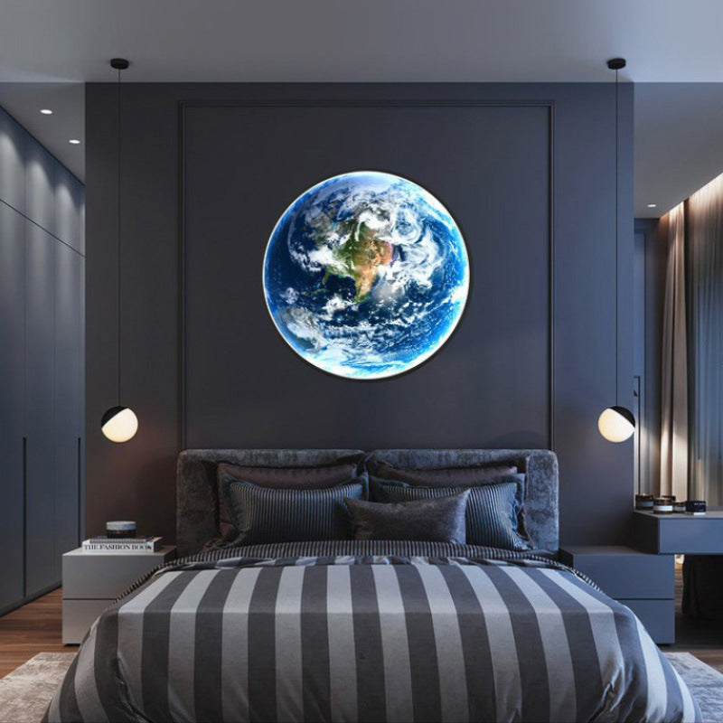 Moon Wall Bedroom Bedside Living Room Background Wall Decorative Lamp