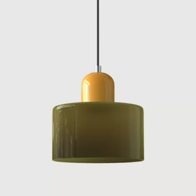 Cream Wind Round Glass Small Droplight