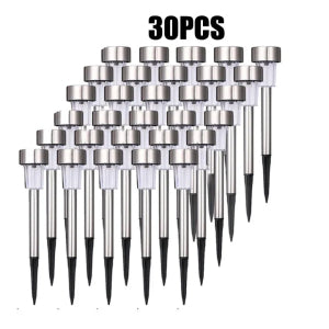 Factory wholesale stainless steel solar light lawn lamp LED garden light tube lamp foreign trade cross border explosion