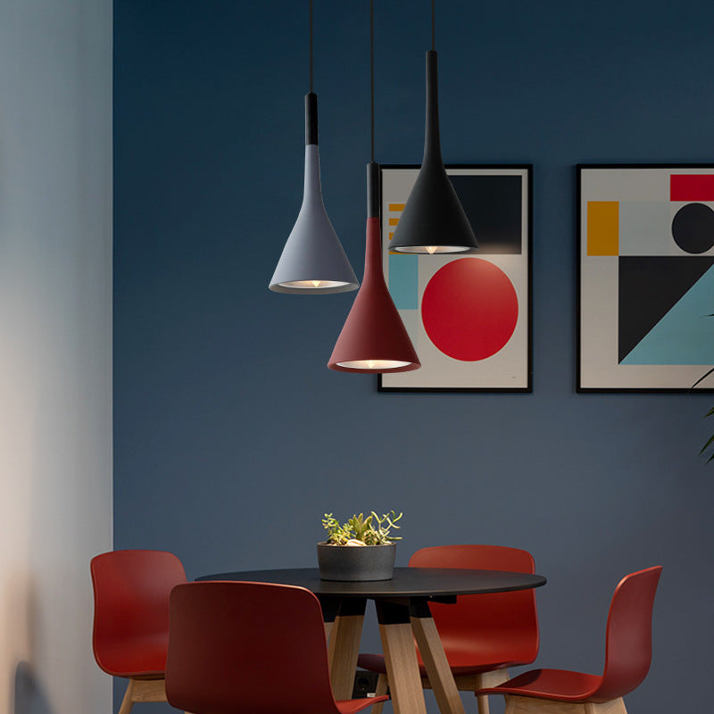 Nordic Minimalism Aluminum Horn Chandelier Restaurant Bar Lamp