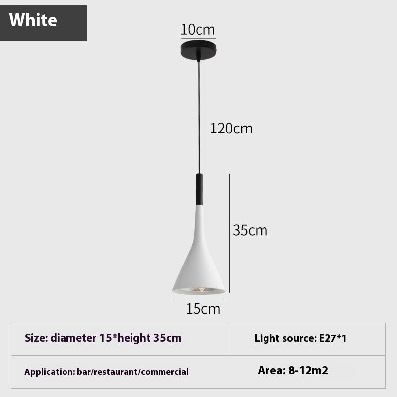 Nordic Minimalism Aluminum Horn Chandelier Restaurant Bar Lamp