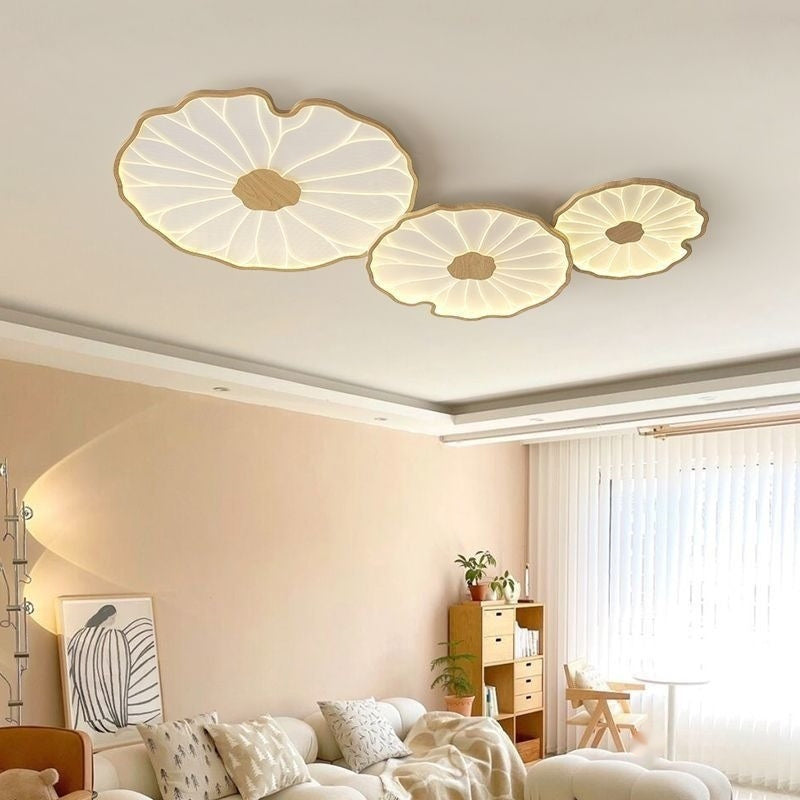 Lotus-leaf Ceiling Light A Minimalist Modern Luminaire For Lobbies And Halls