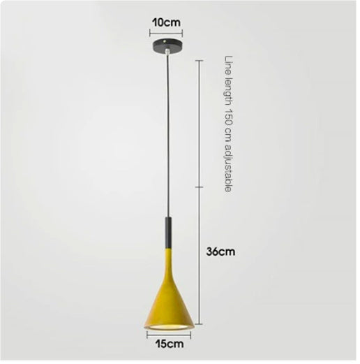 Nordic Minimalism Aluminum Horn Chandelier Restaurant Bar Lamp